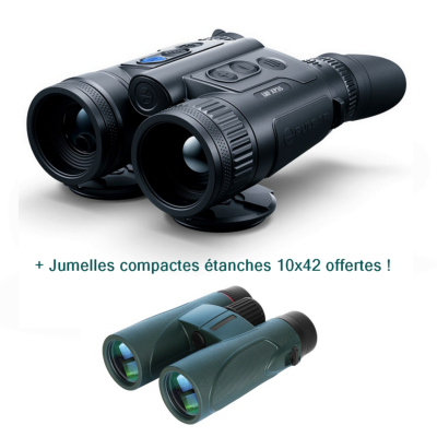 Jumelles caméra thermique avec télémètre laser PULSAR  MERGER XP35 LRF  + Jumelles 10x42 offertes !