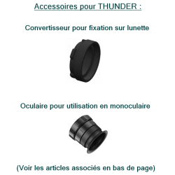 HIKMICRO THUNDER (CLIP-ON) TQ50CL 3.0 - Module de vision thermique avec télémètre laser + bague d'adaptation offerte !